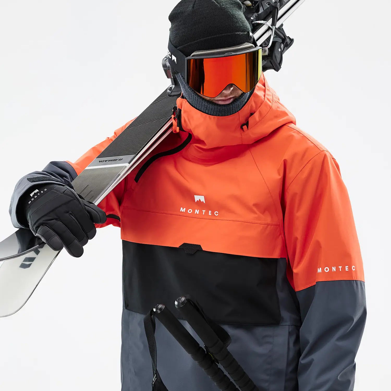 Dune Ski Jacket Men Orange/Black/Metal Blue