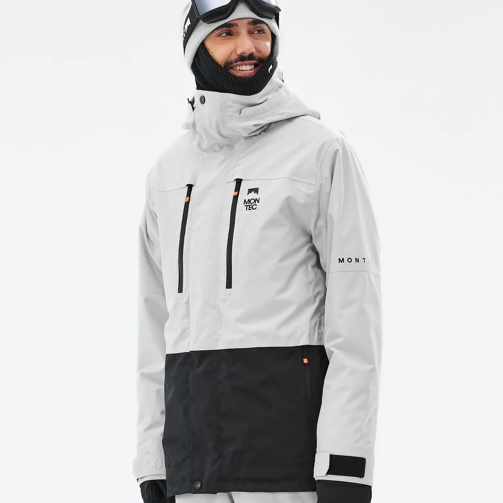 Fawk Ski Jacket Men - Light Grey/Black