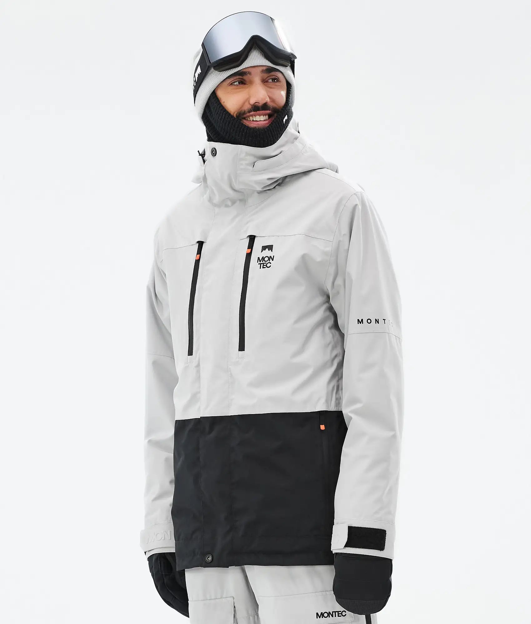 Fawk Ski Jacket Men - Light Grey/Black