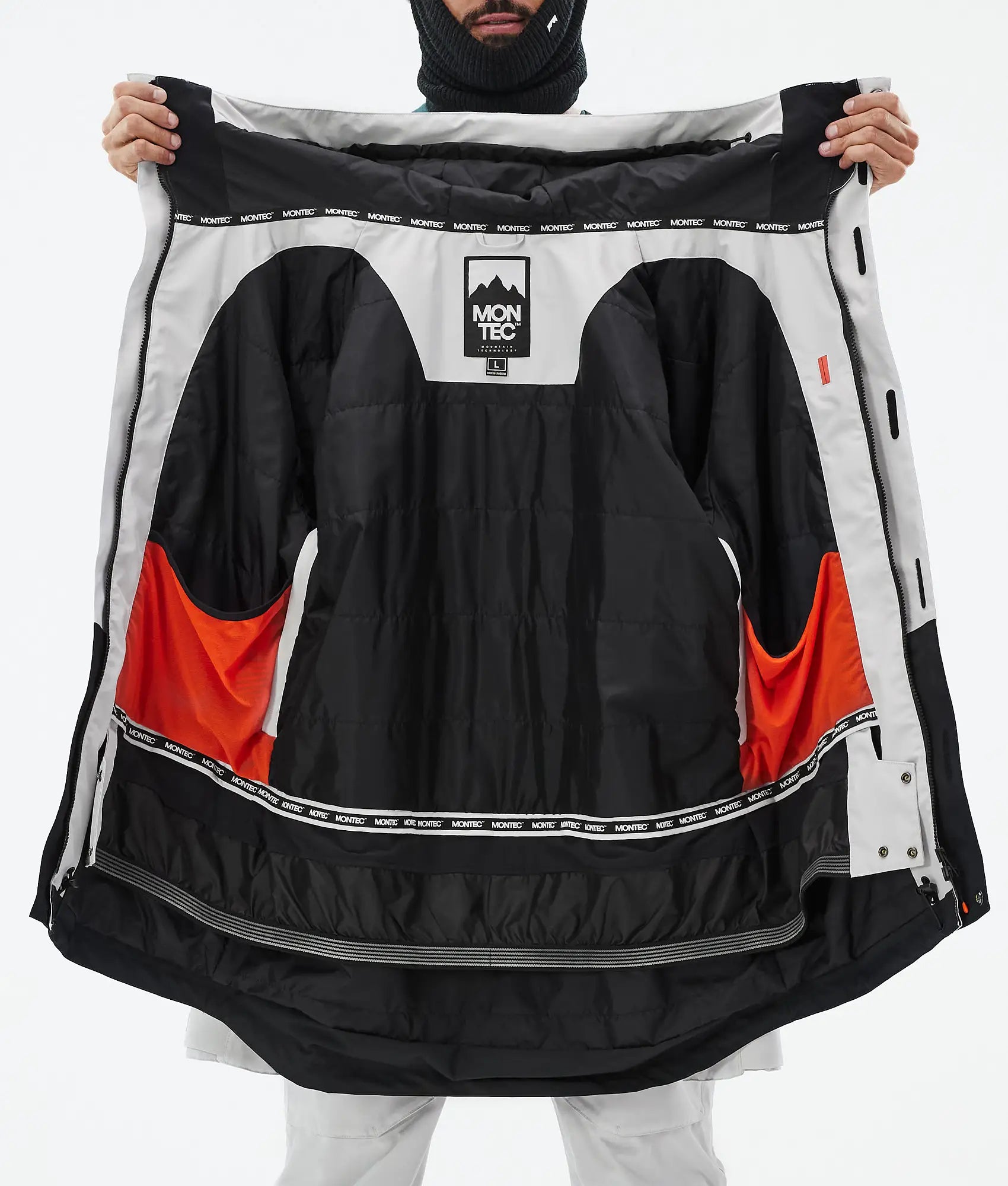 Fawk Ski Jacket Men - Light Grey/Black