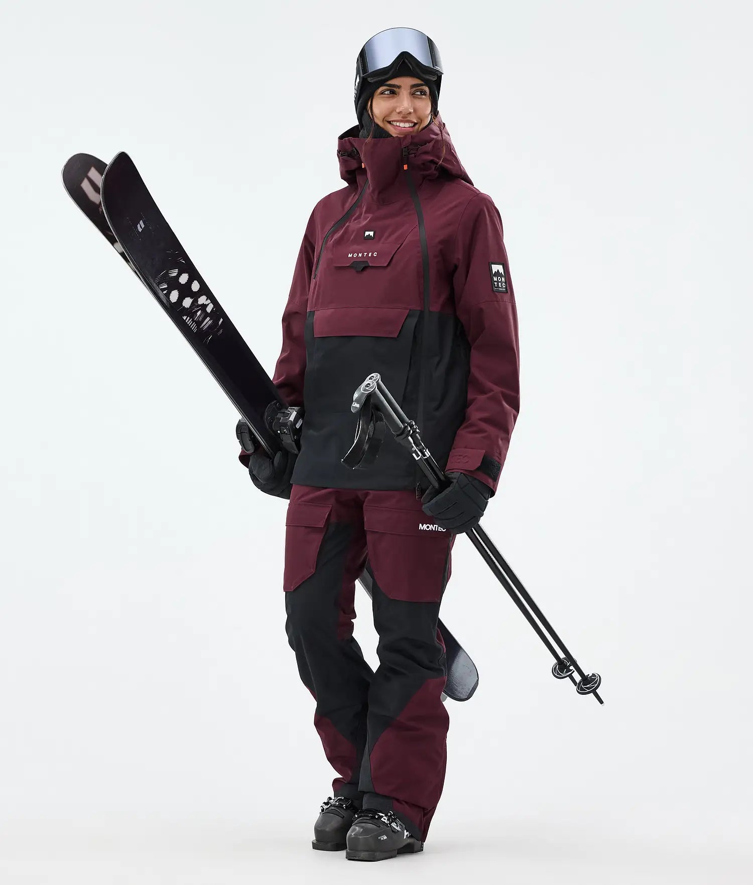 Fawk W Ski Pants Women Burgundy/Black