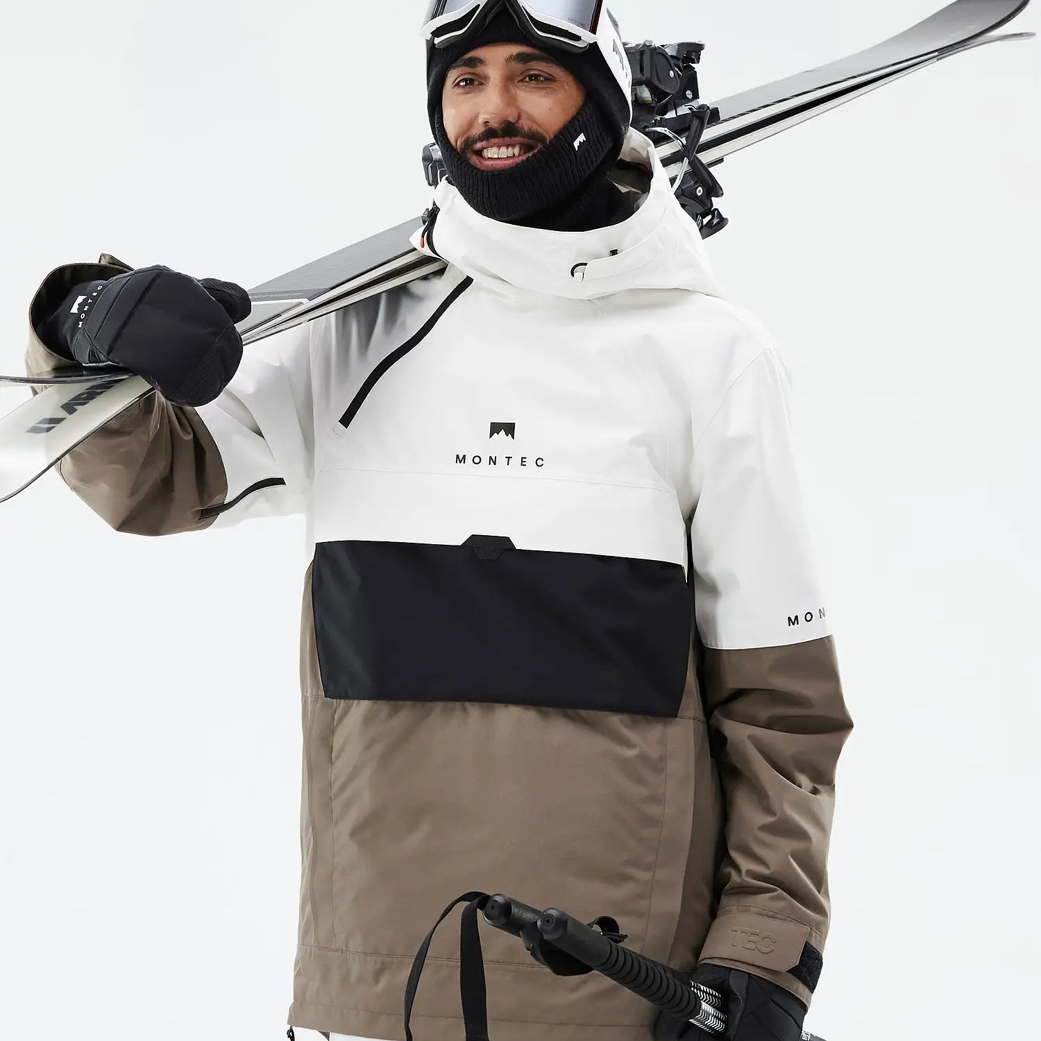 Dune Ski Jacket Men Old White/Black/Walnut