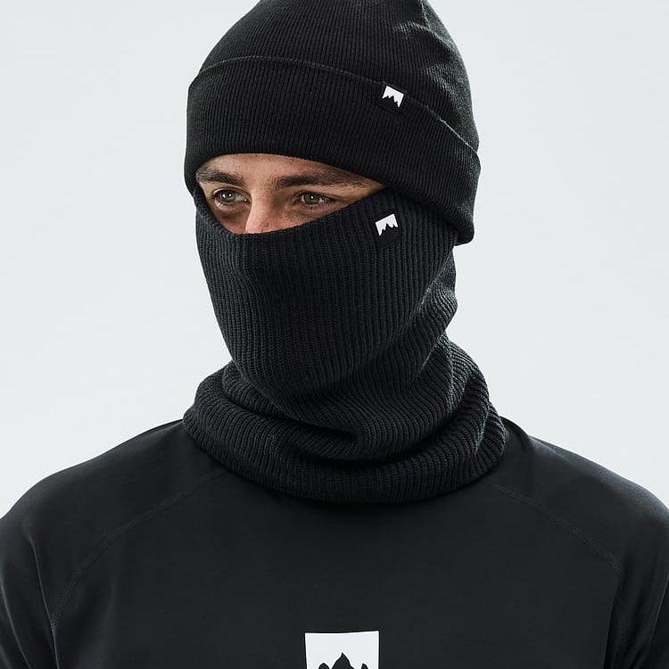 Classic Knitted Facemask Black
