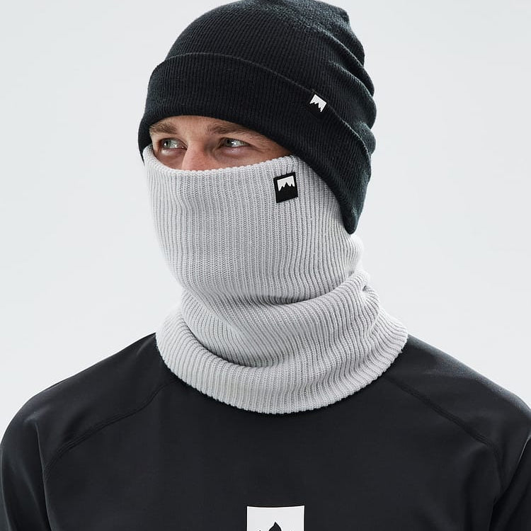 Classic Knitted Facemask  Light Grey