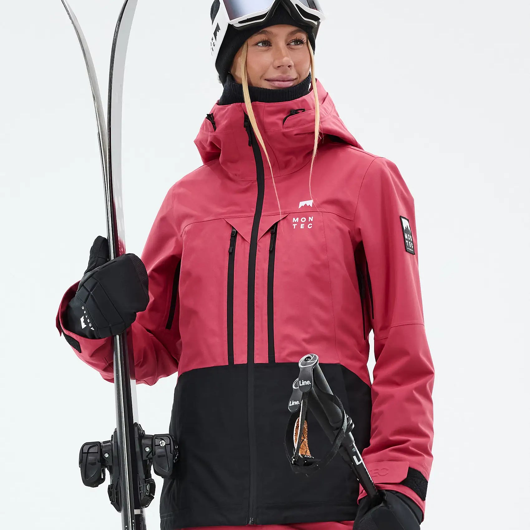 Moss W Ski Jacket Women - Light Red/Black