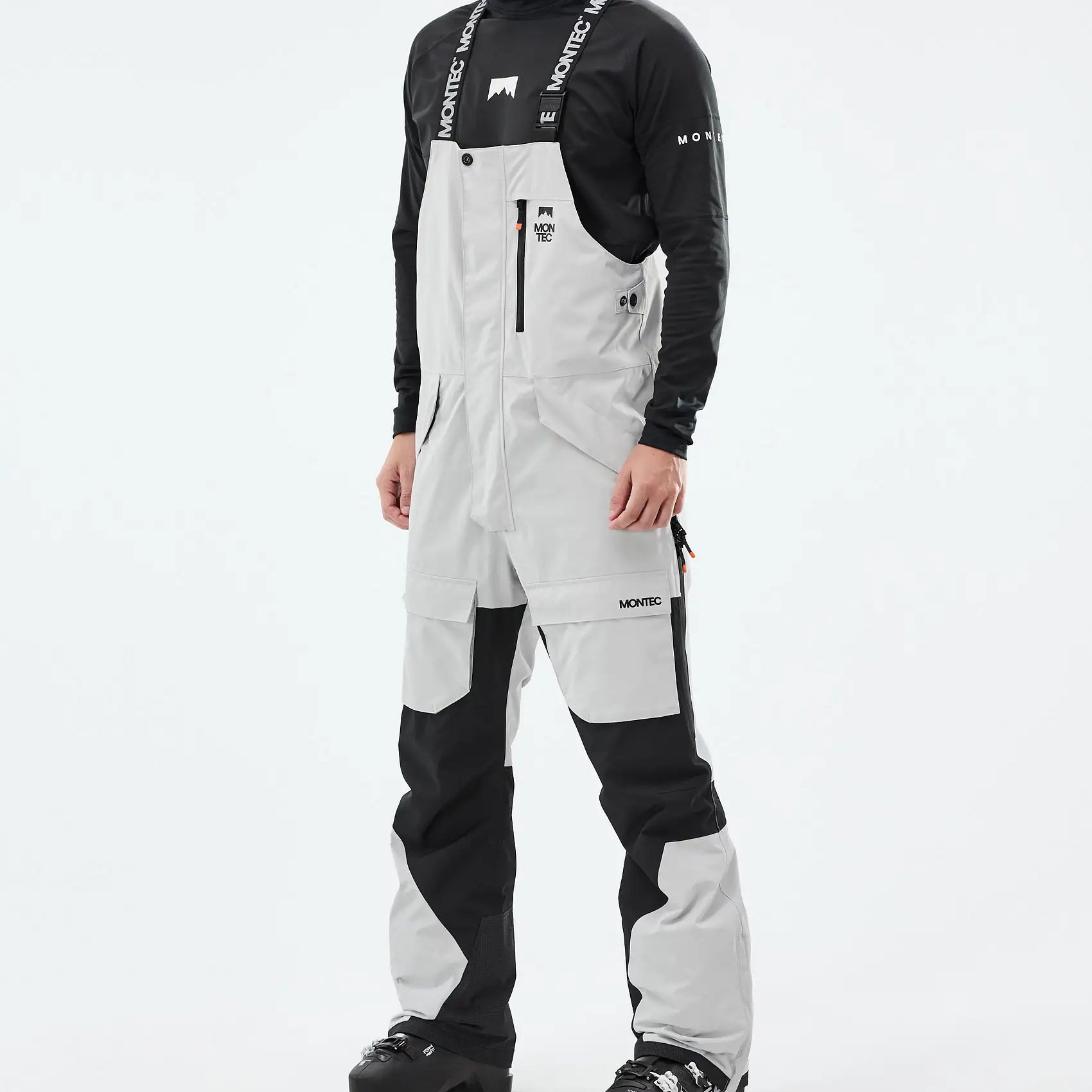 Fawk Ski Pants Men - Light Grey/Black