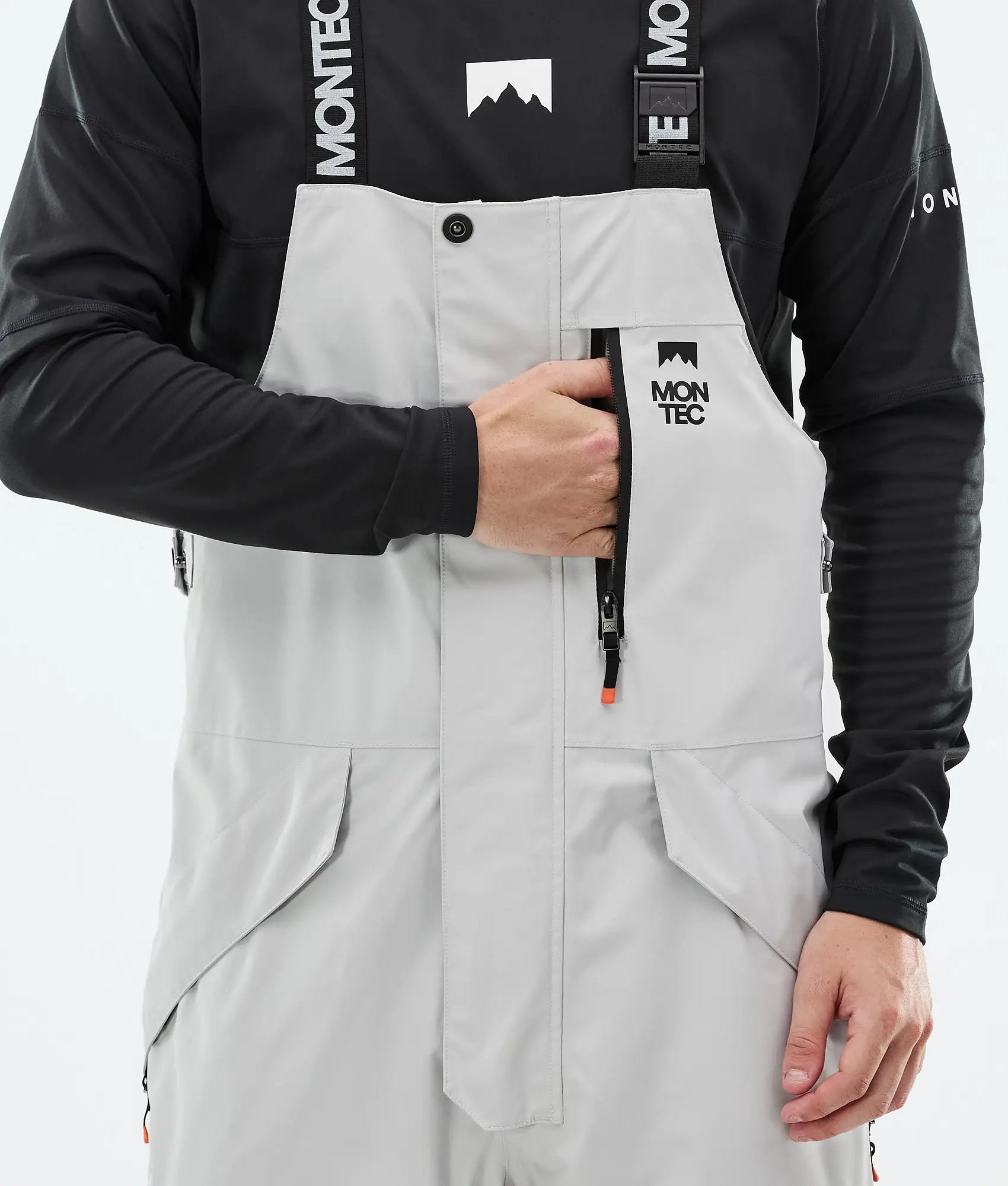 Fawk Ski Pants Men - Light Grey/Black