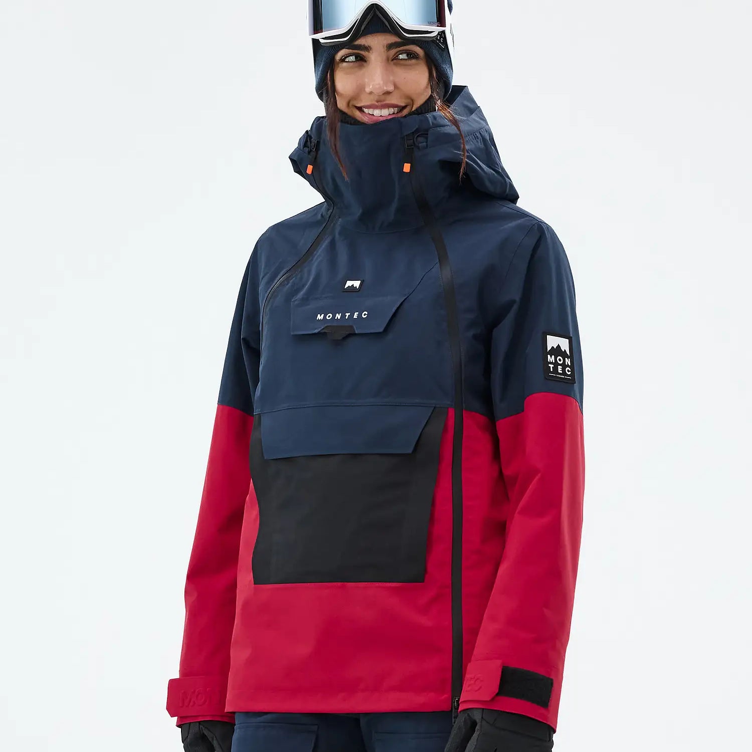 Doom W Ski Jacket Women Dark Blue/Black/Deep Red