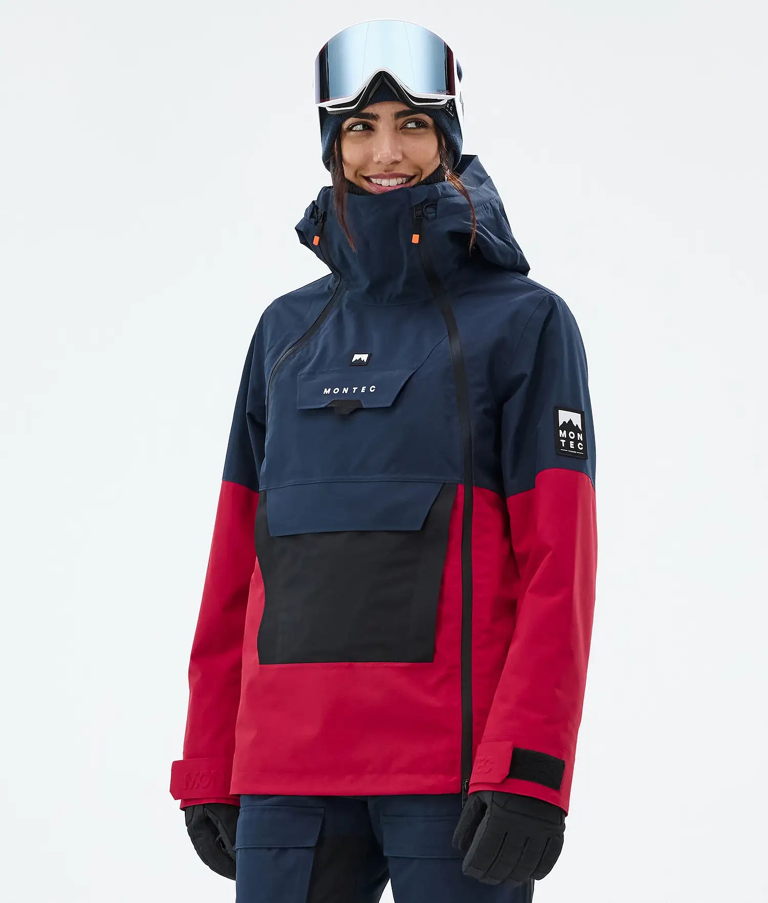 Doom W Ski Jacket Women Dark Blue/Black/Deep Red