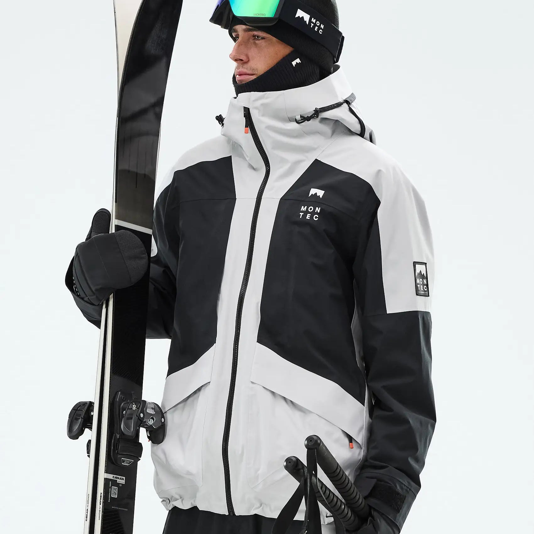 Morpheus Ski Jacket Men - Light Grey/Black