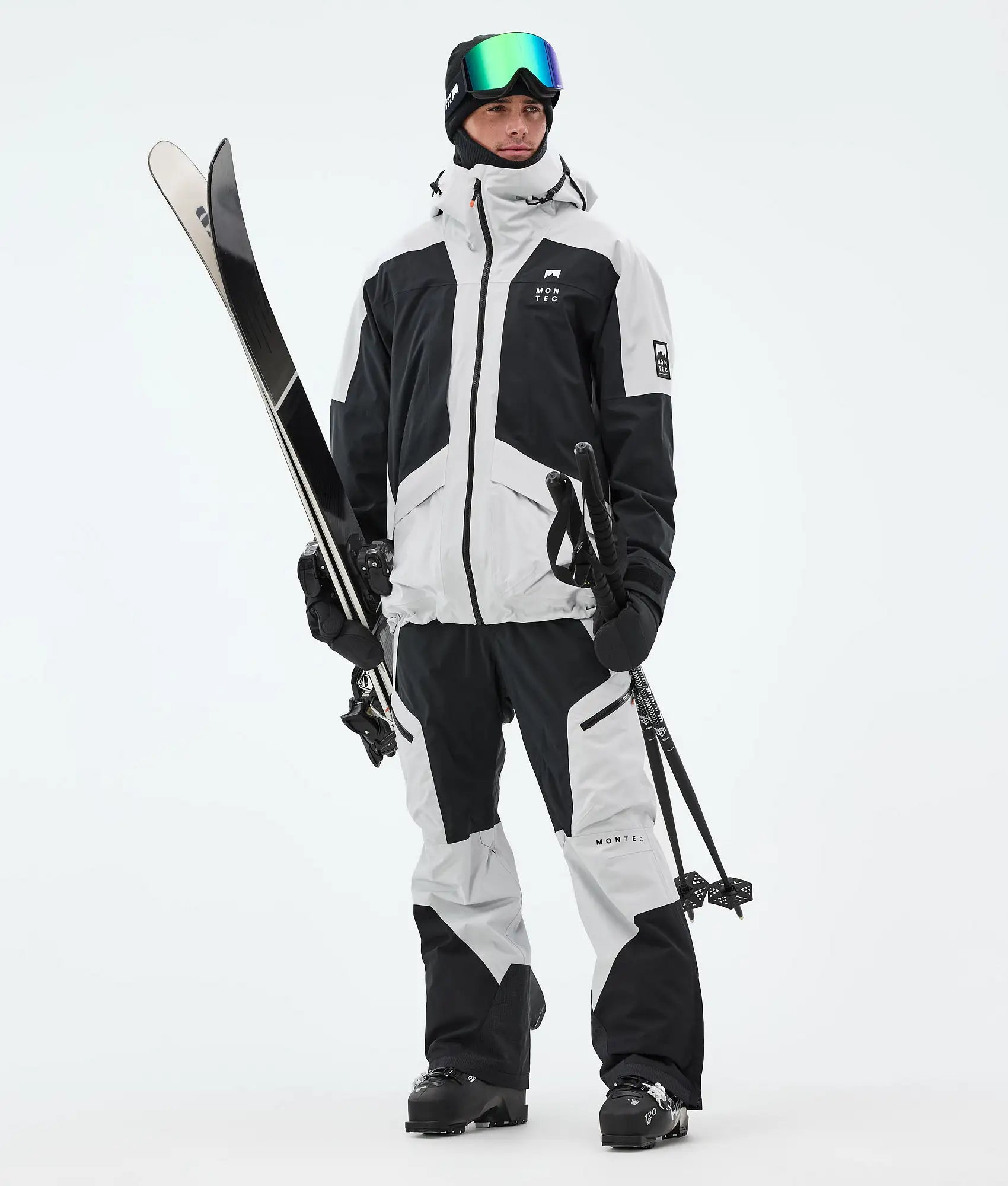 Morpheus Ski Jacket Men - Light Grey/Black