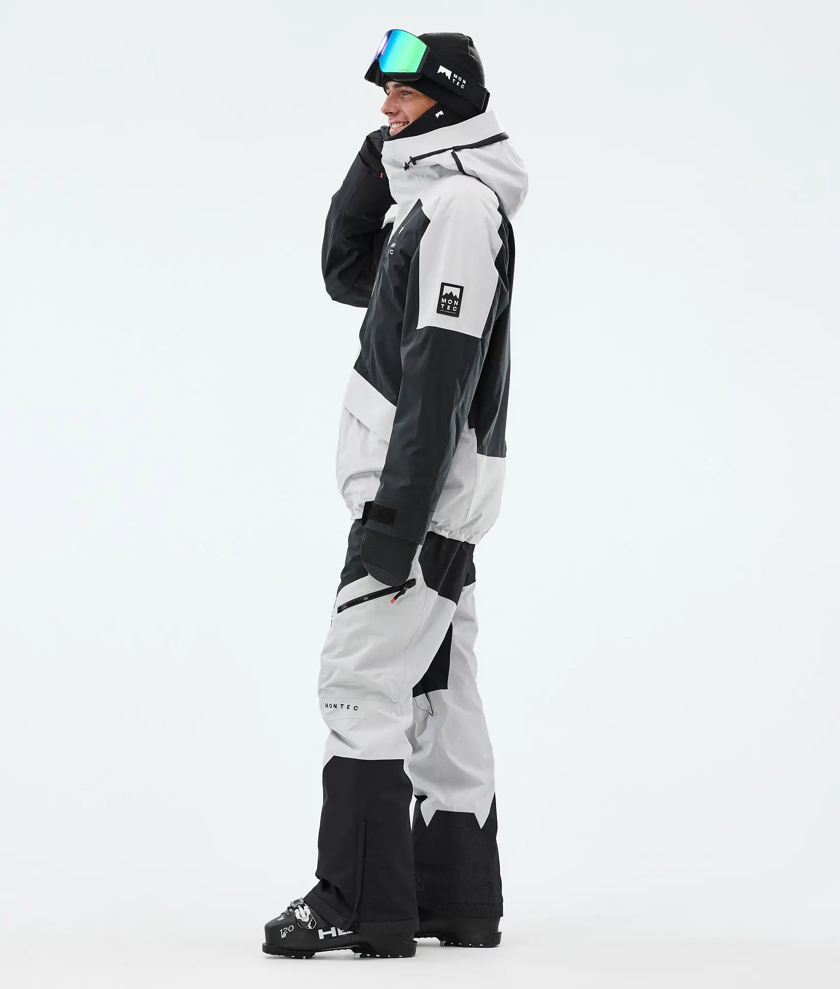 Morpheus Ski Jacket Men - Light Grey/Black