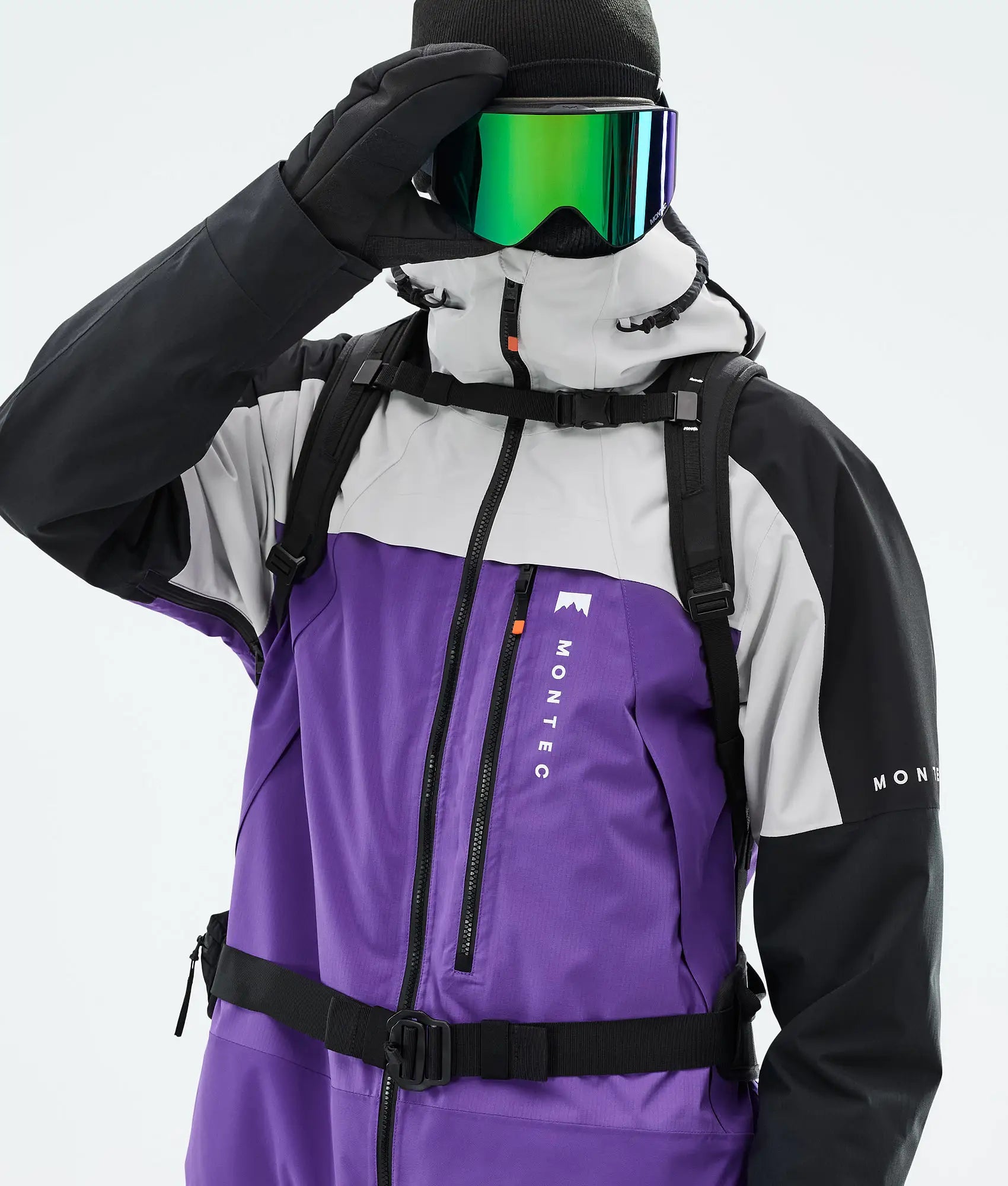 Oracle Ski Jacket Men - Light Grey/Black/Vivid Purple