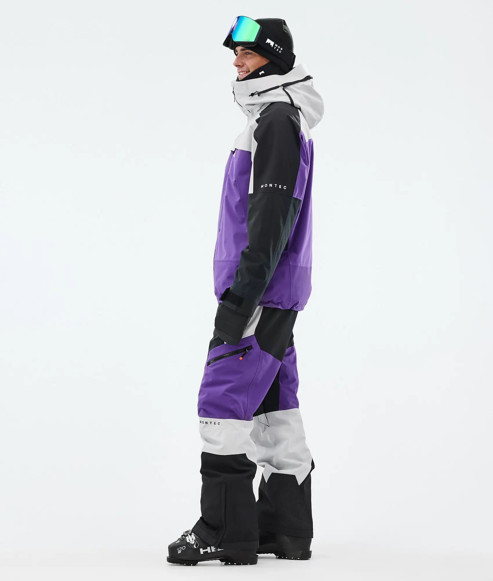 Oracle Ski Jacket Men - Light Grey/Black/Vivid Purple