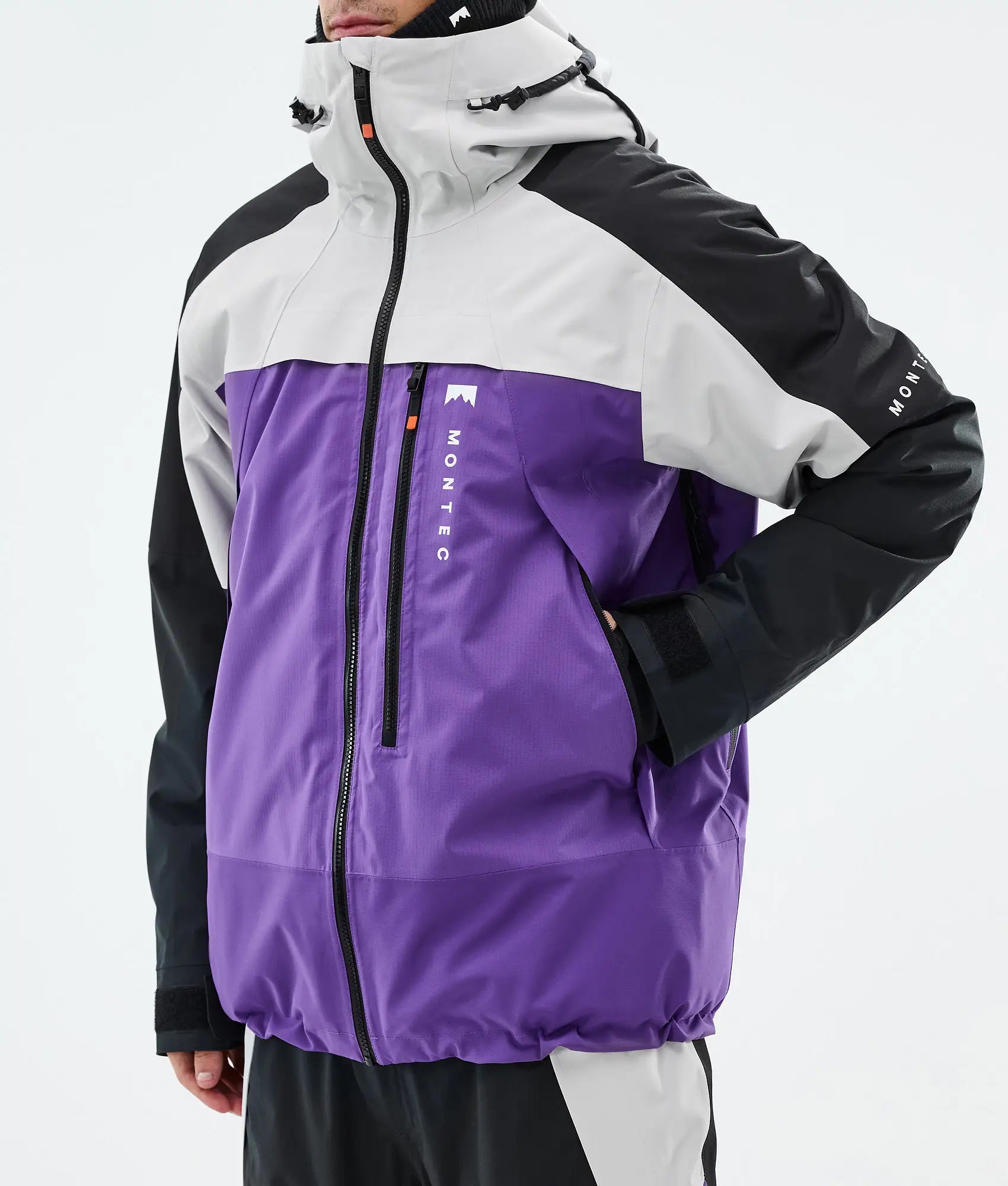 Oracle Ski Jacket Men - Light Grey/Black/Vivid Purple